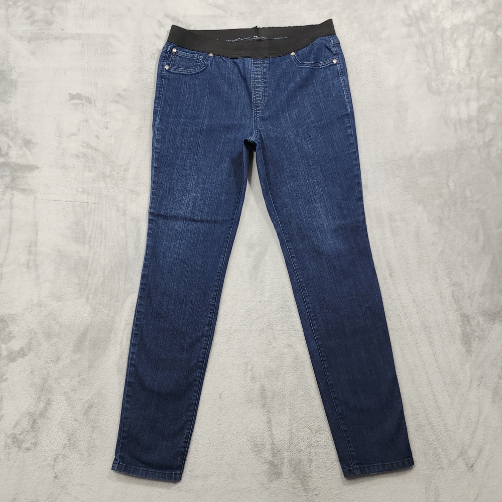 INC International Concepts Jeans Womens 12 Blue Mid Rise Jegging Stretch Denim